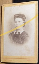 junge schöne Frau - Portrait / ca. 1870er Jahre CDV W. Sprengel Wolgast