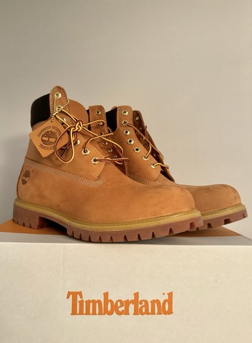 New Timberland 6" Waterproof Work Boots Wheat Leather Lace-Up Men’s US 10 M