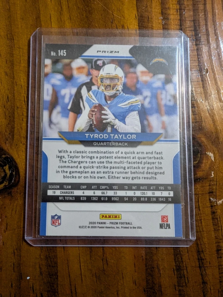 2020 Panini Prizm Neon Green Pulsar Prizm #145 Tyrod Taylor - Image 2 of 2