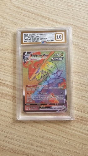 Rayquaza VMAX 217/203 Rainbow Secret Rare - Evolving Skies PG 10 - PSA 10 worthy