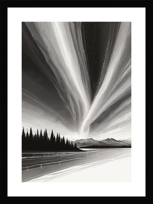 Weiche Nordlichter gerahmtes Wandbild Poster Leinwanddruck Bild
