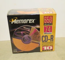 SEALED Memorex 10 Pack CD-R Recordable 74 Min 650 MB Professional Compact Discs