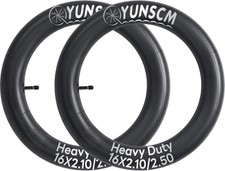 2 PCS 16" Heavy Duty Bike Tubes 16X2.10/2.50 Av32Mm Schrader Valve