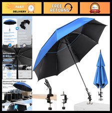 68" HVAC Umbrella with Magnetic Base, Universal Clip, Wind-Resistant, Portable,