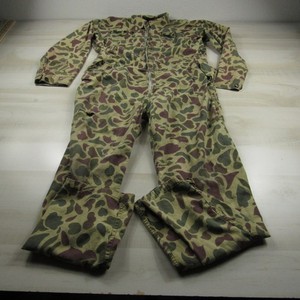 Vintage Caliber Coveralls Mens Medium Duck Camo Full Zip Sportsmans Suit
