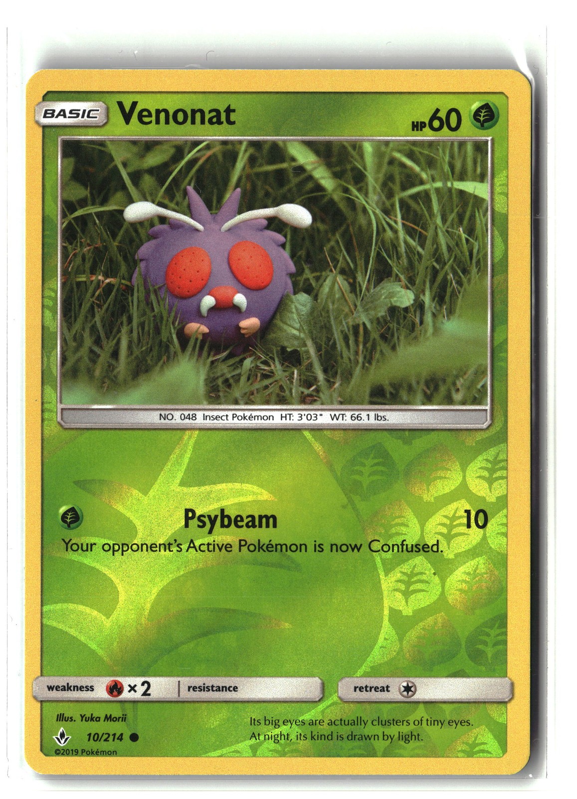 SM - Unbroken Bonds #10/214 Venonat (10) Reverse Holo