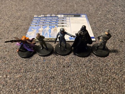 Star Wars Miniatures Theme Lot OT/RS Villains: Vader/Veers/Tarkin/Mara Jade/+