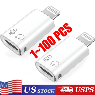 #ad USB Type C Female to iOS Male Adapter For iPhone 14 13 12 11 XR XS SE 3 lot $104.36