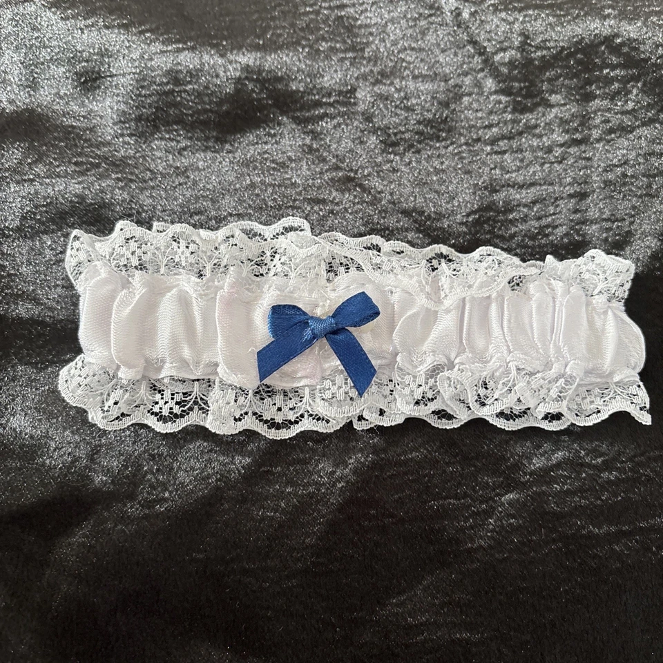 Wedding Garter with Blue Bow Something Blue for Bride - Image 1 of 1