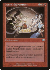 Kyren Negotiations #198 (Damaged) Mercadian Masques MMQ Magic MTG