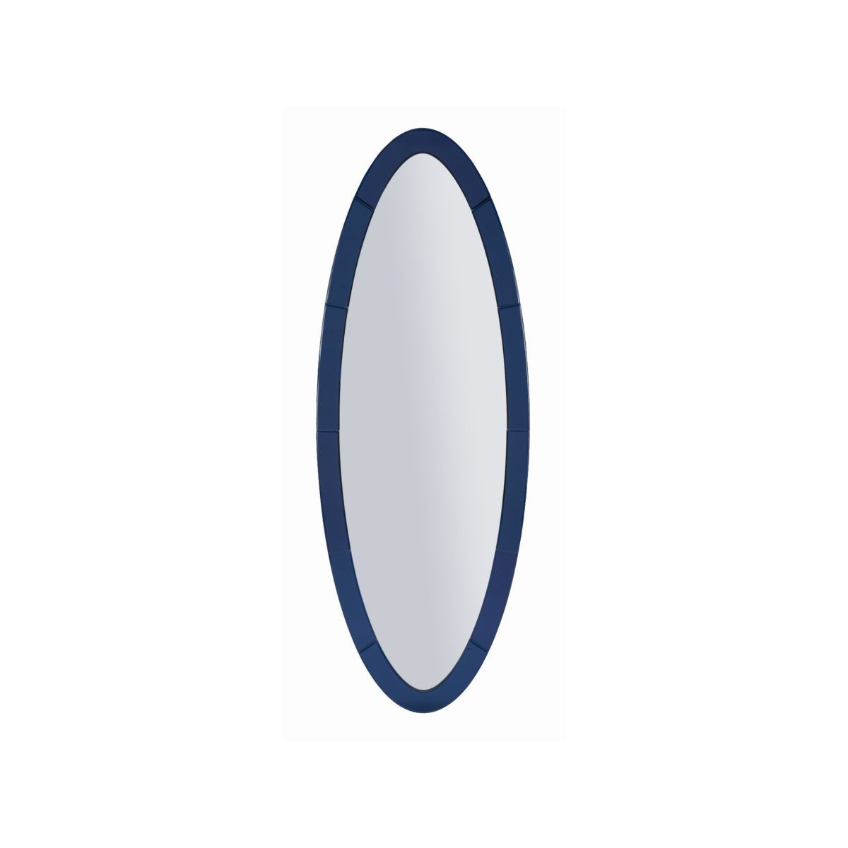 Miroir mural ovale 150cm bleu Oslo pour illuminer une pièce sombre