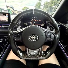 Customized Carbon Fiber Steering Wheel W/Paddle for Toyota Supra GR MKV A90 A91
