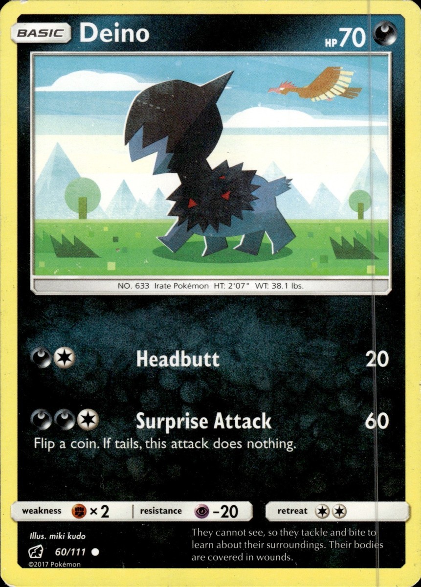 Pokemon TCG Card Deino Darkness SM - Crimson Invasion SM04 60/111