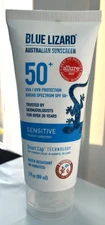 Blue Lizard Sensitive SPF 50+ Mineral Sunscreen Lotion, 3Fl Oz, EXP 01/26 SEALED