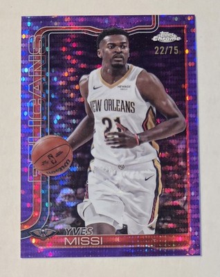 YVES MISSI SN/75 2025-26 Topps Chrome - Purple Pulsar Refractor #102 Pelicans