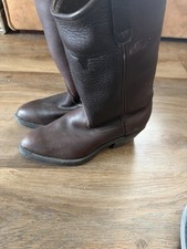 VTG Mason Dark Brown Made In USA Leather Cowboy Western Boots Men’s Size 7