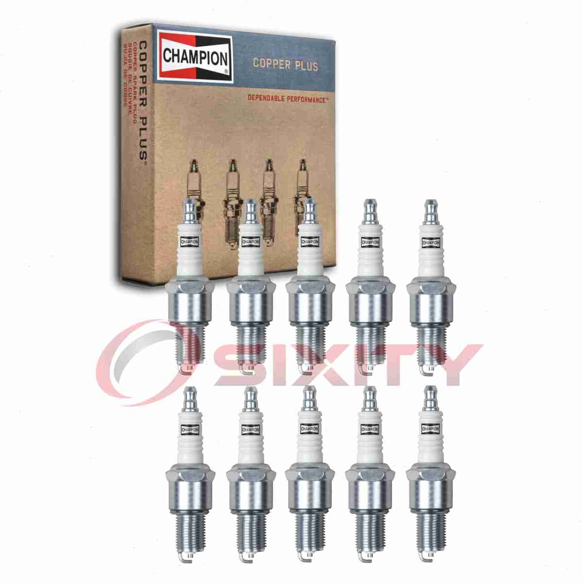 10 pc Champion Copper Plus 322 Spark Plugs for WR9DCY WR8DS WR8DCX WR10LCV ln