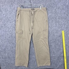 Ralph Lauren Polo Jeans Pants Womens Medium Khaki Cargo Drawstring Cotton Y2K