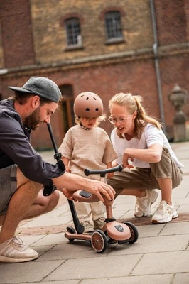 Scoot and Ride Highwaykick 1 Push and Go mocha braun Roller mit Sitz + Stange