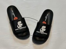 Women s Karl Lagerfeld Paris Zelah Black Sandals Slides - Size 7 New