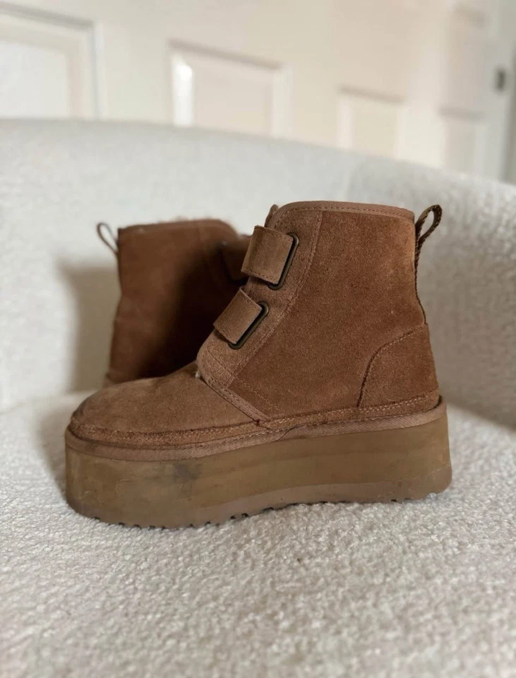 UGG Neumal Platform Boots Chest Nut Women’s Size 7 New - Image 2 of 4