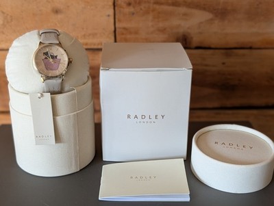 RADLEY Border Watch with Taupe Leather Strap Gold Casing Analogue Display -New