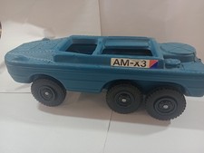 VINTAGE ACTION MAN DUKW DUCK PALITOY AMPHIBIOUS VEHICLE BLUE 1970s TOY RARE L1b