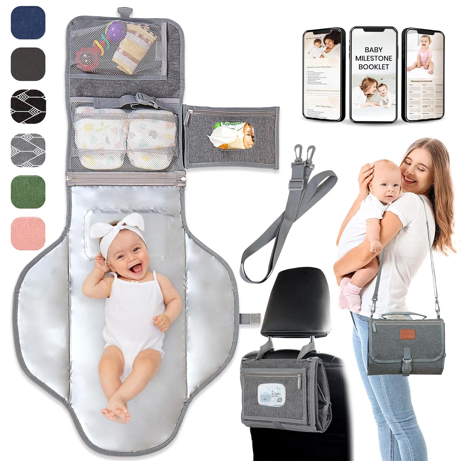 Portable Changing Pad for Baby – Soft, Comfortable Portable Diaper Changing Pad