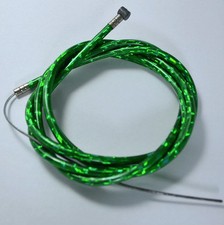 NEW BICYCLE BIKE BRAKE HOUSING 60" BRAKE CABLE 68" METALLIC GREEN FREE CAPS