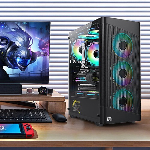 Transparent Computer Case Desktop PC Tower For ATX/M-ATX Motherboard 330mm _xa - Afbeelding 10 van 12