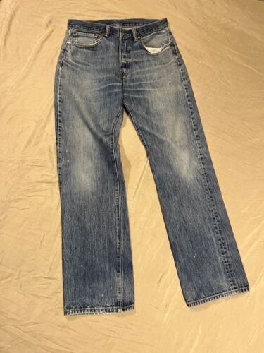 Lote De 3 Jeans De Colección Levi’s 501 Denim Botón Mosca 31x32 Envejecidos - Imagen 2 de 17