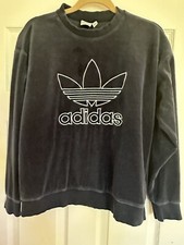 Adidas Originals Velour Crop Hoodie Sweater H18824 Blue Women's Size XS for  sale online | eBay