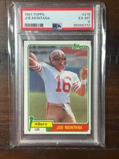1981 Topps #216 Joe Montana RC Rookie Card San Francisco SF 49ers HOF PSA 6