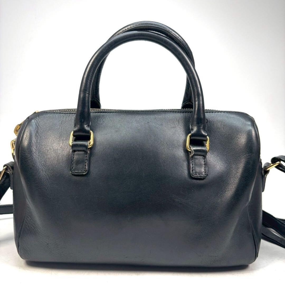 Borsa a tracolla Yves Saint Laurent YSL 2 vie pelle nera autentica F0508172