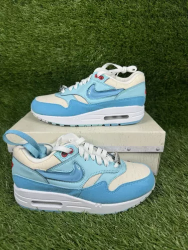 Size 9.5 Nike Air Max 1 Puerto Rico Blue Gale FD6955-400 Brand New