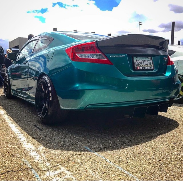 KevMannz Full Carbon Fiber Rear Duck Bill Trunk Spoiler Civic Coupe