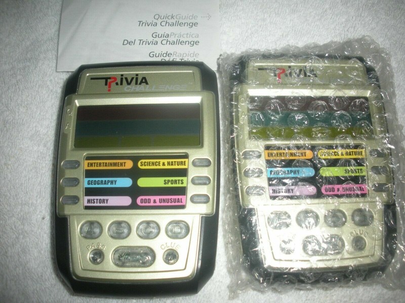 2 Trivia Challenge Handheld Electronic Trivia Quiz Games with 6 Categorizes ...