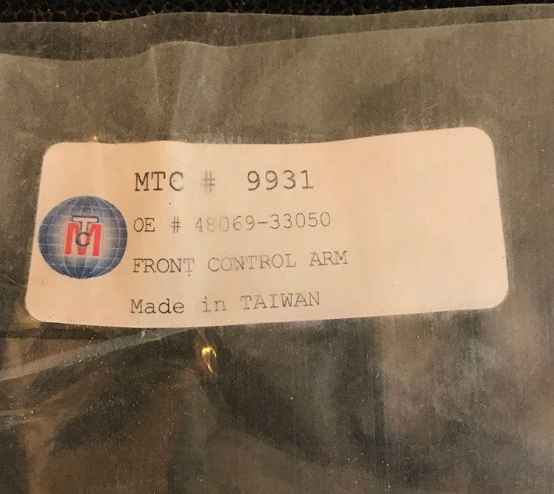 Brazo de control inferior izquierdo delantero MTC - 9931 / 48069-33050 - para Toyota Avalon y más Foto 3 de 3