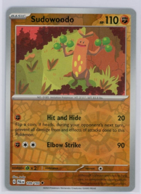 sudowoodo pokemon card value Pokemon TCG Sudowoodo Scarlet & Violet