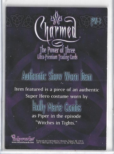 Charmed Power of Three Pieceworks Card PW-3 Holly Marie Combs Black Variant KAC - Picture 2 of 2