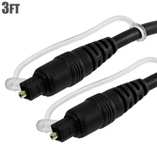 3FT Toslink SPDIF Digital Optical Audio Cable Fiber Optic Cord Home Theater