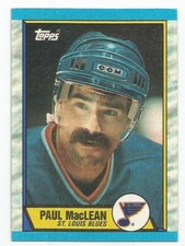 PAUL MACLEAN 1989-90 TOPPS CARD NEAR MINT+ CONDITION