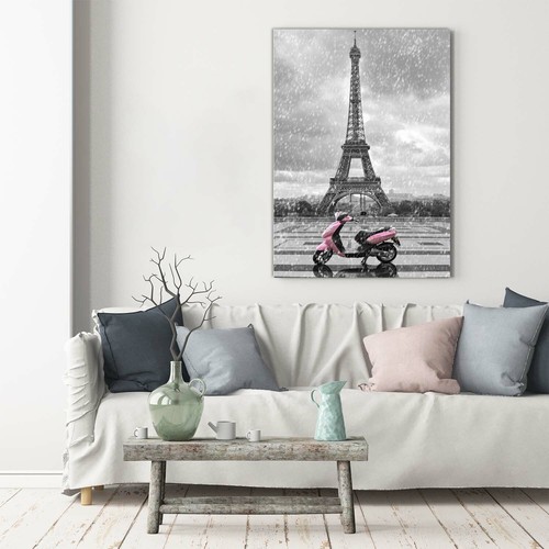 Leinwand-Bild Kunstdruck Hochformat 70x100 Bilder Eiffelturm Roller - Bild 2 von 6