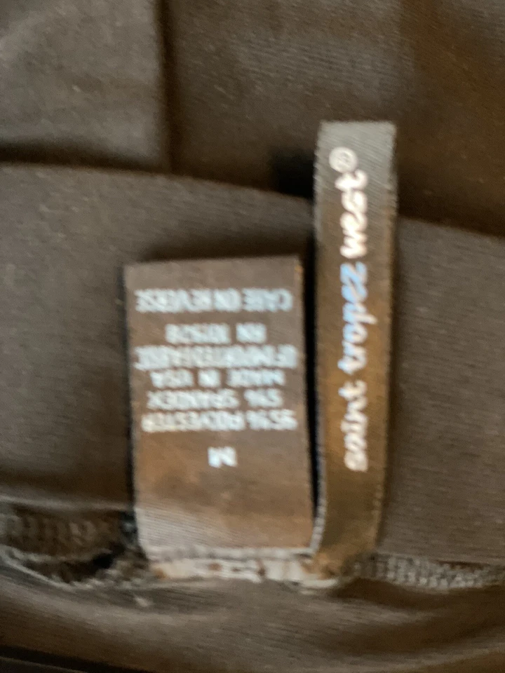 Capris de pierna ancha Saint Tropez West talla L 95 % poliéster 5 % spandex nuevo con etiquetas Foto 4 de 4