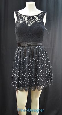 B. SMART Fit and Flare Lace Dress Size 3 S Sundress mini Dress stars black NEW | eBay B. SMART Fit and Flare Lace Dress Size 3 S Sundress mini Dress stars black NEW | eBay