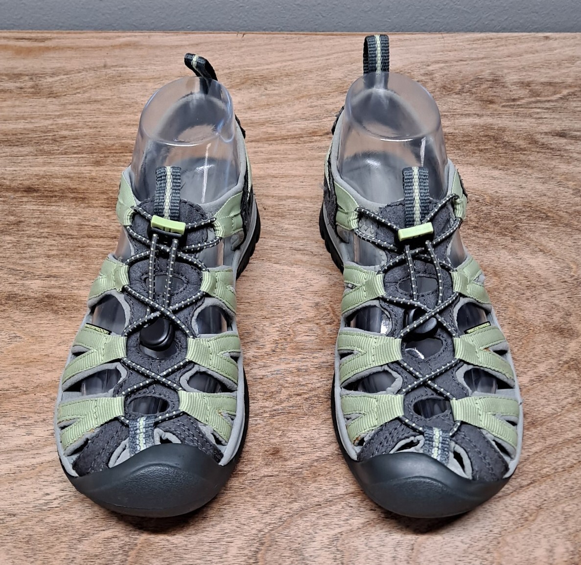 KEEN Whisper donna 7 verdi grigie scarpe da trekking impermeabili ottime condizioni