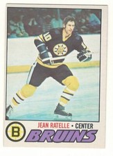 1977-78 O-PEE-CHEE # 40 JEAN RATELLE BRUINS OPC HOCKEY - NICE AND NO CREASES !!!