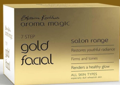 Aroma Magic 7 Step Gold Facial-5 Use Kit -Restore Radiance-Firm-Tone-Glow NEW