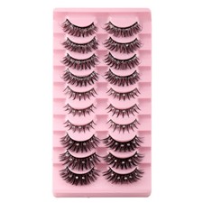 Thick Silver Fake Eyelashes & Glue Disco Diva Porn Star Temptress ...