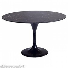 TAVOLO TULIP, DESIGN EERO SAARINEN, PIANO IN MARMO DI MARQUINIA, DIAMETRO CM 120